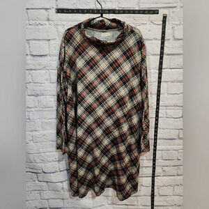 Southern Stitch plaid dress with cowl neckline and relaxed fit Size 3XL
